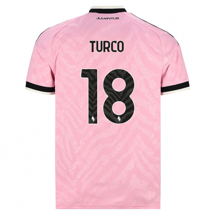 Danxen Donna Maglia Nicolo Turco #18 Rosa Nero Kit Gara Away 2026/27 Maglietta