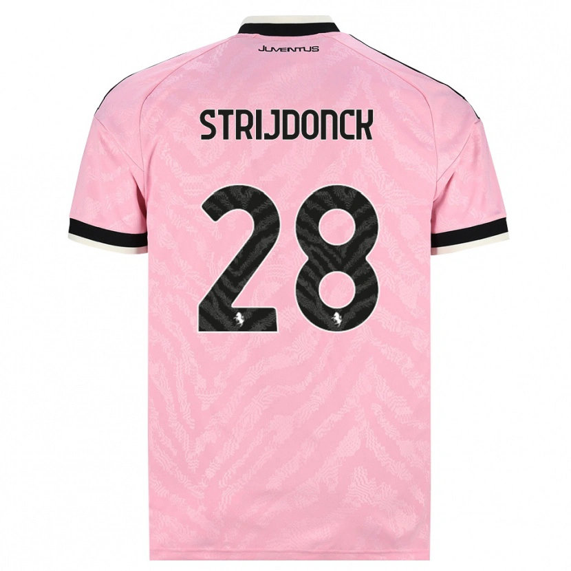 Danxen Donna Maglia Bayron Strijdonck #28 Rosa Nero Kit Gara Away 2026/27 Maglietta
