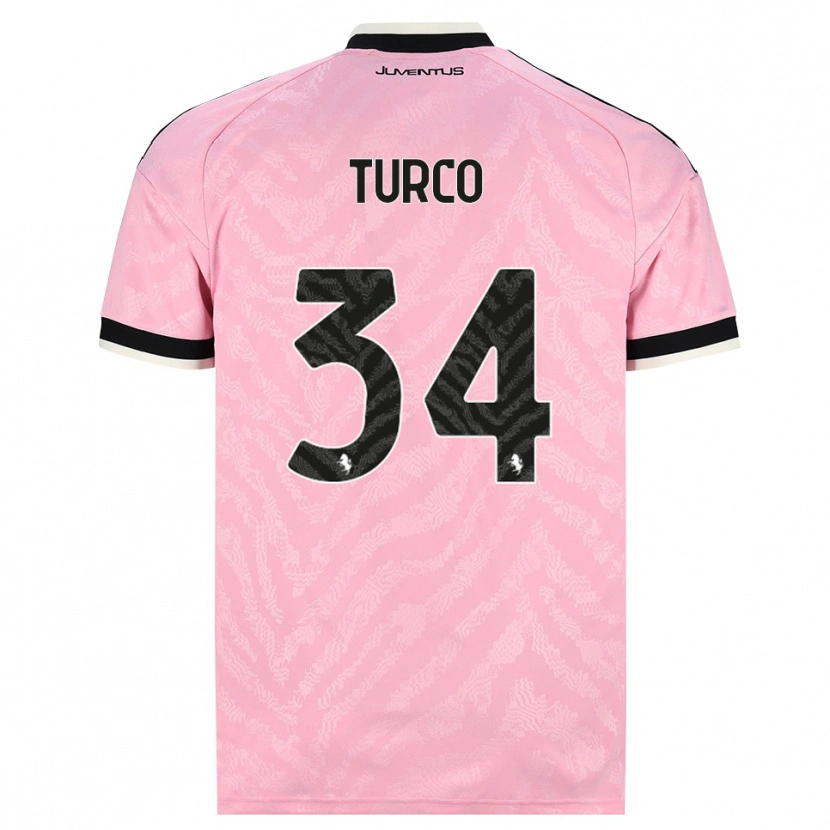 Danxen Donna Maglia Stefano Turco #34 Rosa Nero Kit Gara Away 2026/27 Maglietta