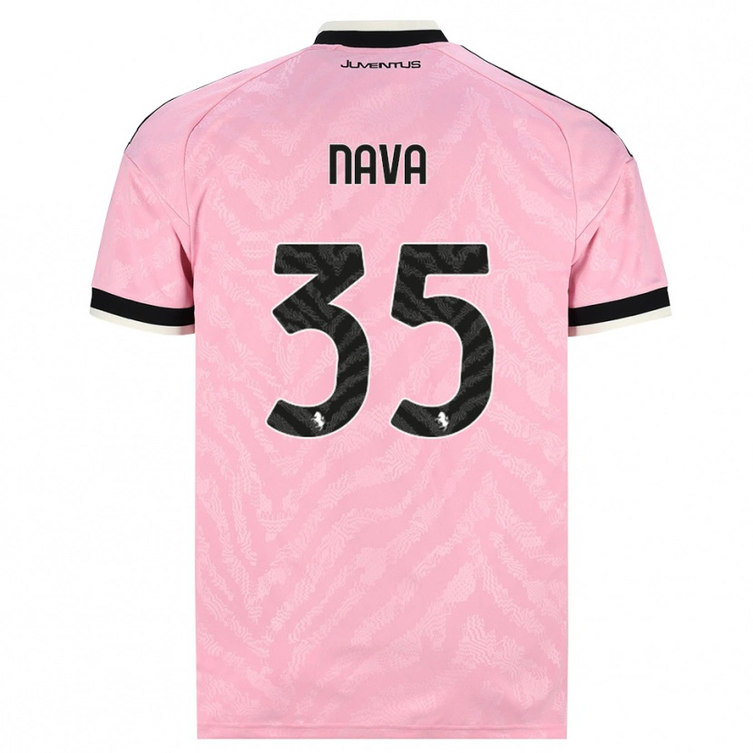 Danxen Donna Maglia Sebastiano Nava #35 Rosa Nero Kit Gara Away 2026/27 Maglietta