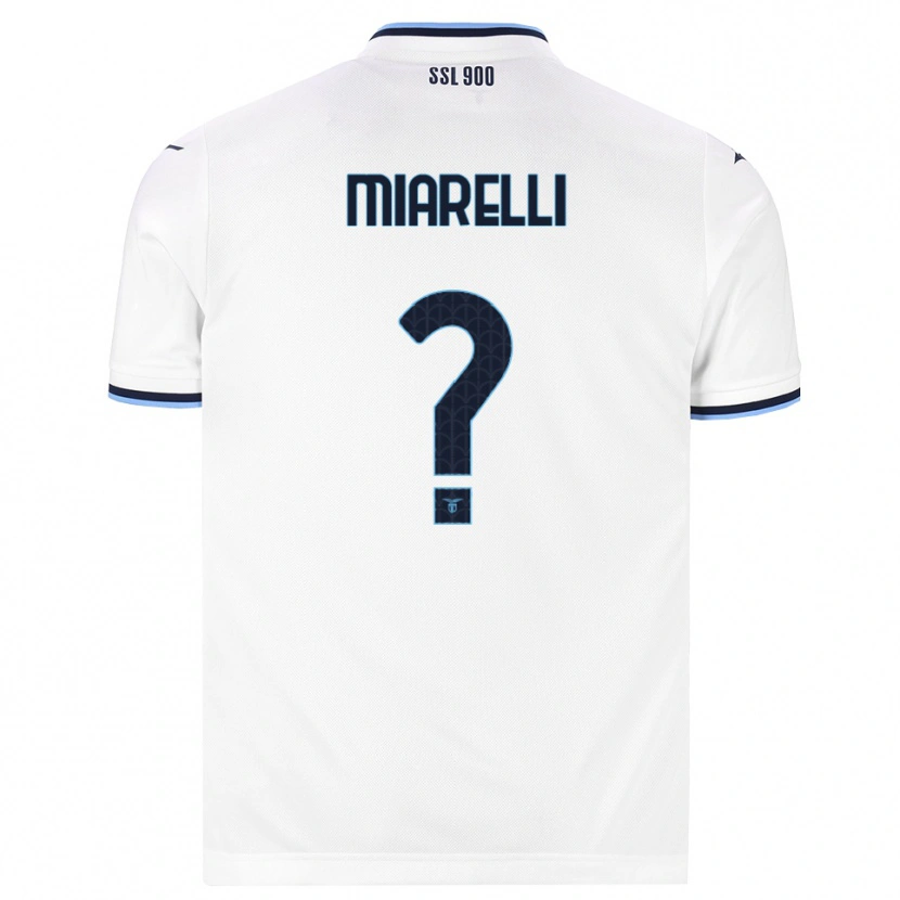 Danxen Donna Maglia Andrea Miarelli #0 Bianco Blu Navy Kit Gara Away 2026/27 Maglietta