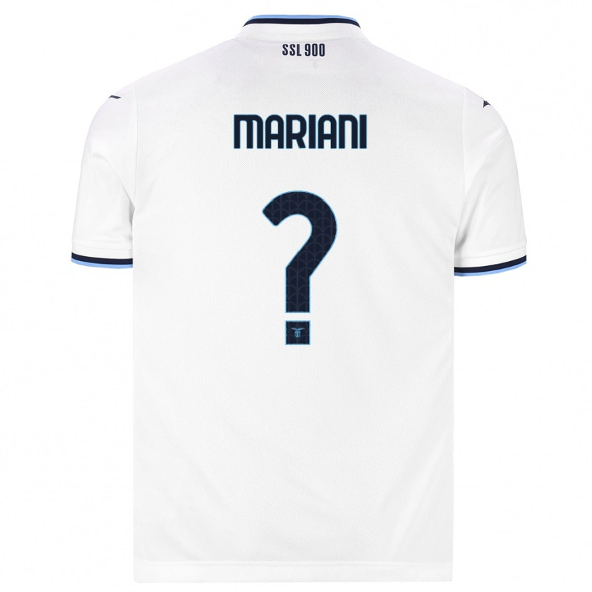 Danxen Donna Maglia Alessandro Mariani #0 Bianco Blu Navy Kit Gara Away 2026/27 Maglietta