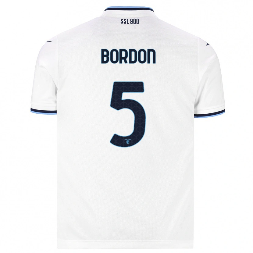 Danxen Donna Maglia Ricardo Bordon #5 Bianco Blu Navy Kit Gara Away 2026/27 Maglietta