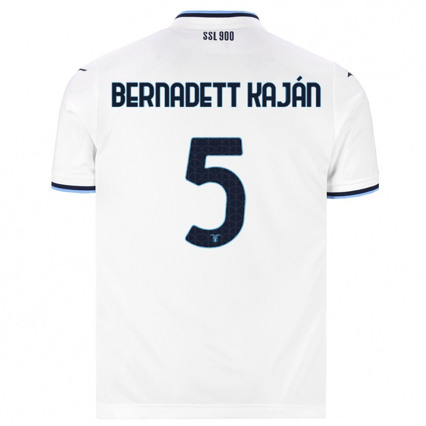Danxen Donna Maglia Zsanett Bernadett Kaján #5 Bianco Blu Navy Kit Gara Away 2026/27 Maglietta