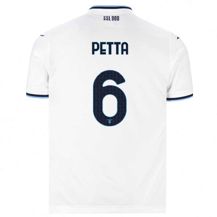 Danxen Donna Maglia Andrea Petta #6 Bianco Blu Navy Kit Gara Away 2026/27 Maglietta