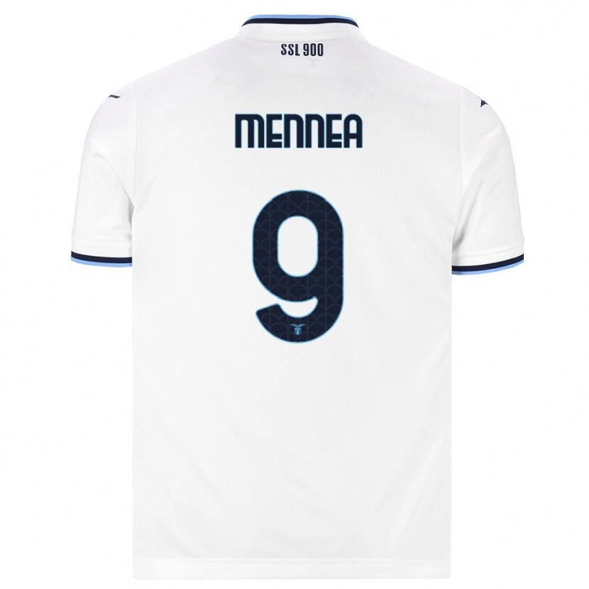 Danxen Donna Maglia Carmine Mennea #9 Bianco Blu Navy Kit Gara Away 2026/27 Maglietta