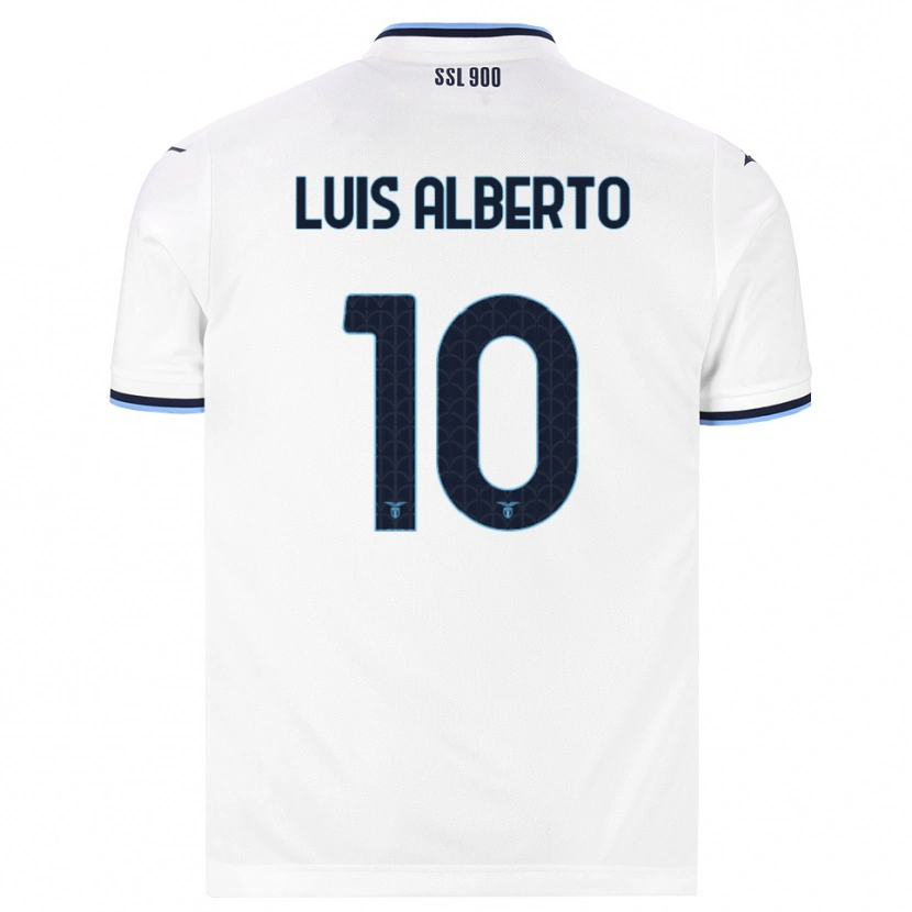 Danxen Donna Maglia Luis Alberto #10 Bianco Blu Navy Kit Gara Away 2026/27 Maglietta