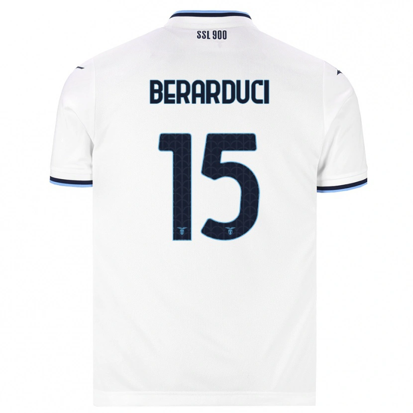 Danxen Donna Maglia Martina Berarduci #15 Bianco Blu Navy Kit Gara Away 2026/27 Maglietta