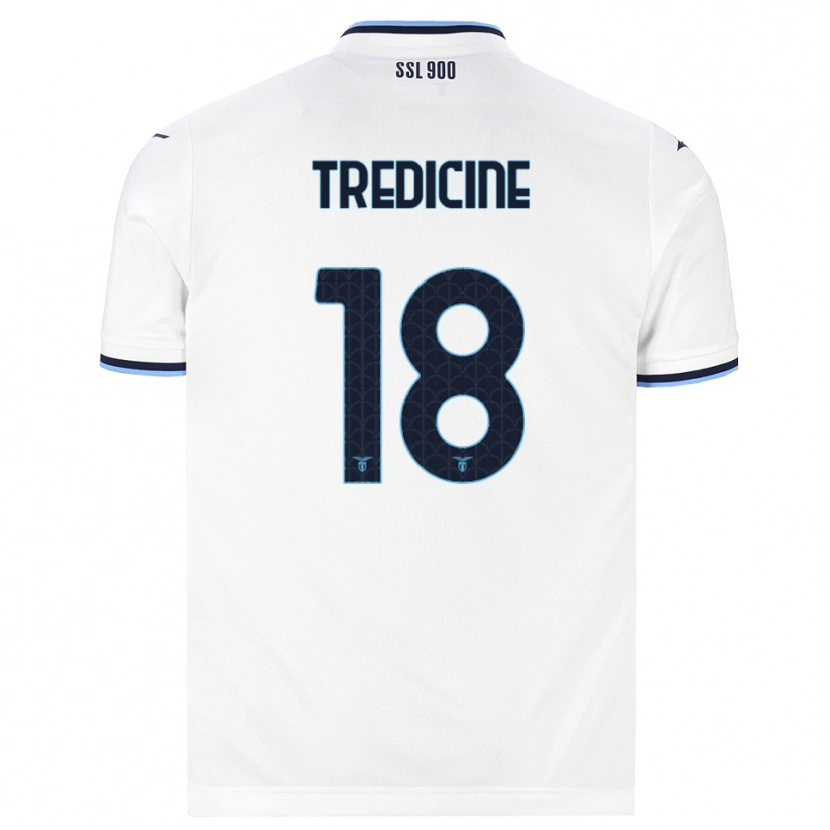 Danxen Donna Maglia Manuel Tredicine #18 Bianco Blu Navy Kit Gara Away 2026/27 Maglietta