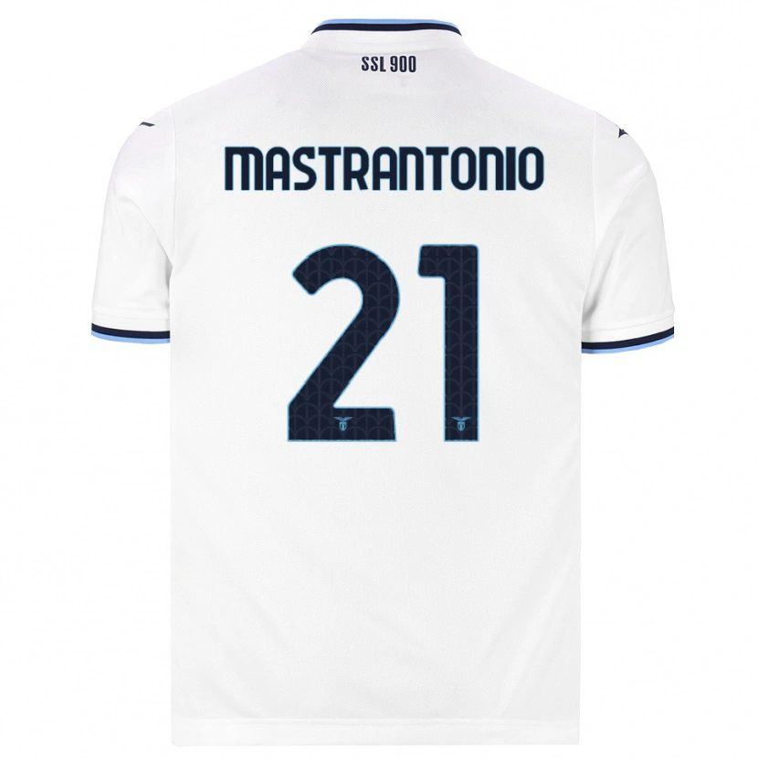 Danxen Donna Maglia Ella Mastrantonio #21 Bianco Blu Navy Kit Gara Away 2026/27 Maglietta
