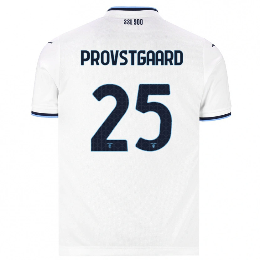 Danxen Donna Maglia Oliver Provstgaard #25 Bianco Blu Navy Kit Gara Away 2026/27 Maglietta