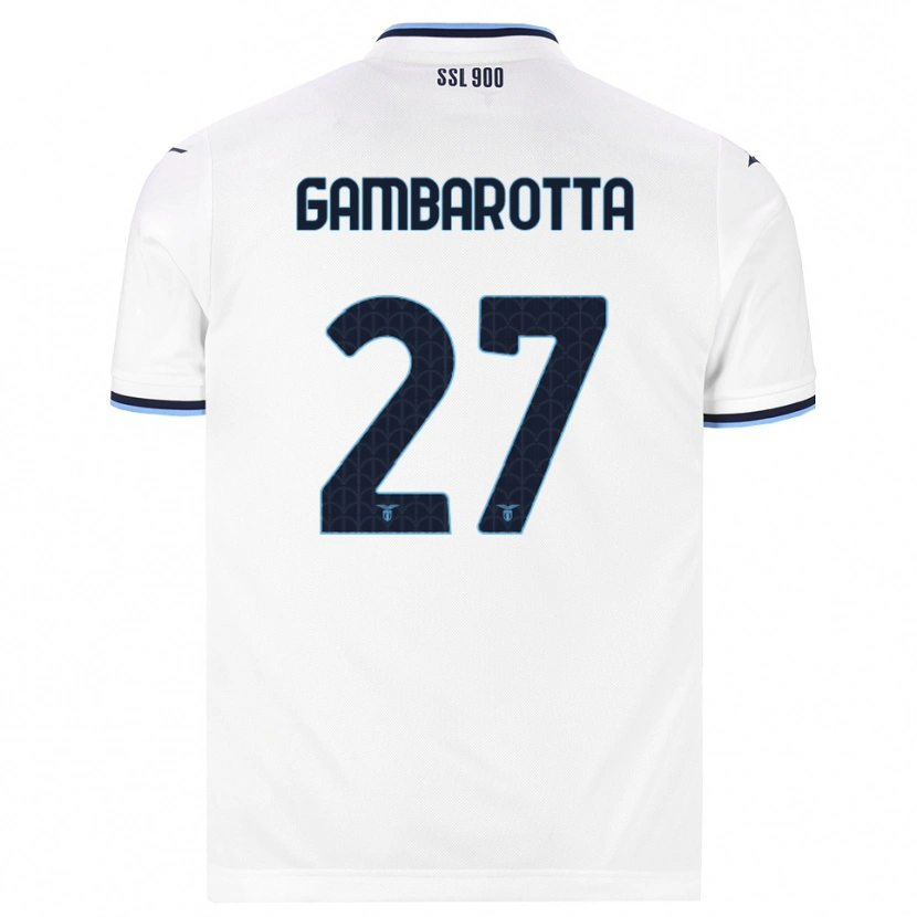 Danxen Donna Maglia Margot Gambarotta #27 Bianco Blu Navy Kit Gara Away 2026/27 Maglietta