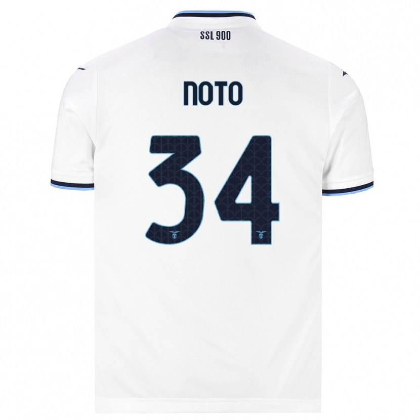 Danxen Donna Maglia Pierpaolo Noto #34 Bianco Blu Navy Kit Gara Away 2026/27 Maglietta