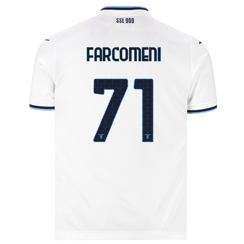 Danxen Donna Maglia Valerio Farcomeni #71 Bianco Blu Navy Kit Gara Away 2026/27 Maglietta
