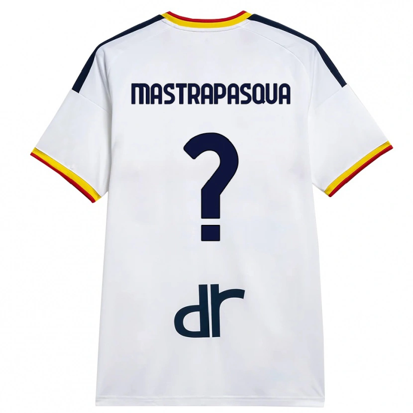 Danxen Donna Maglia Tommaso Mastrapasqua #0 Bianco Giallo Rosso Kit Gara Away 2026/27 Maglietta