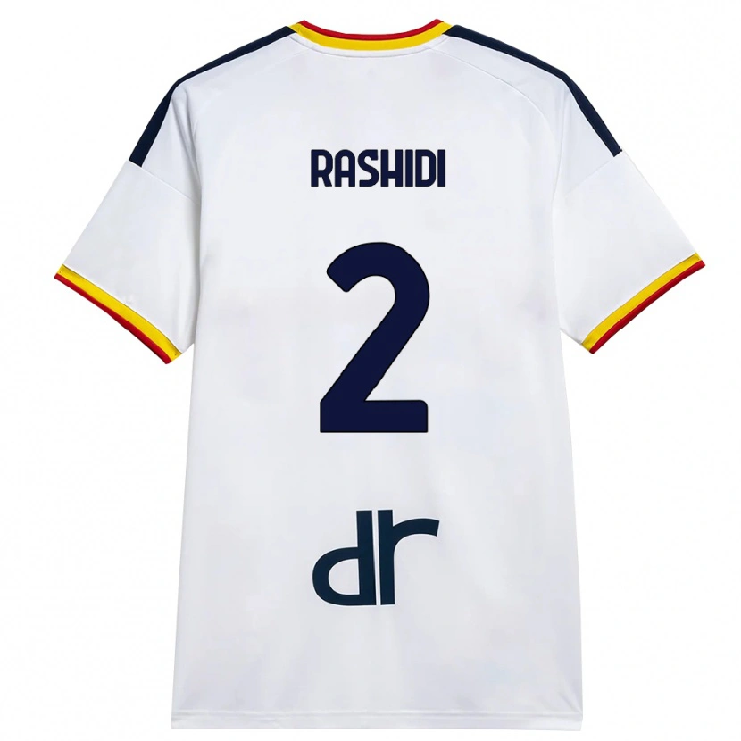 Danxen Donna Maglia William Rashidi #2 Bianco Giallo Rosso Kit Gara Away 2026/27 Maglietta