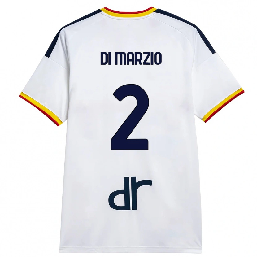 Danxen Donna Maglia Flavio Di Marzio #2 Bianco Giallo Rosso Kit Gara Away 2026/27 Maglietta