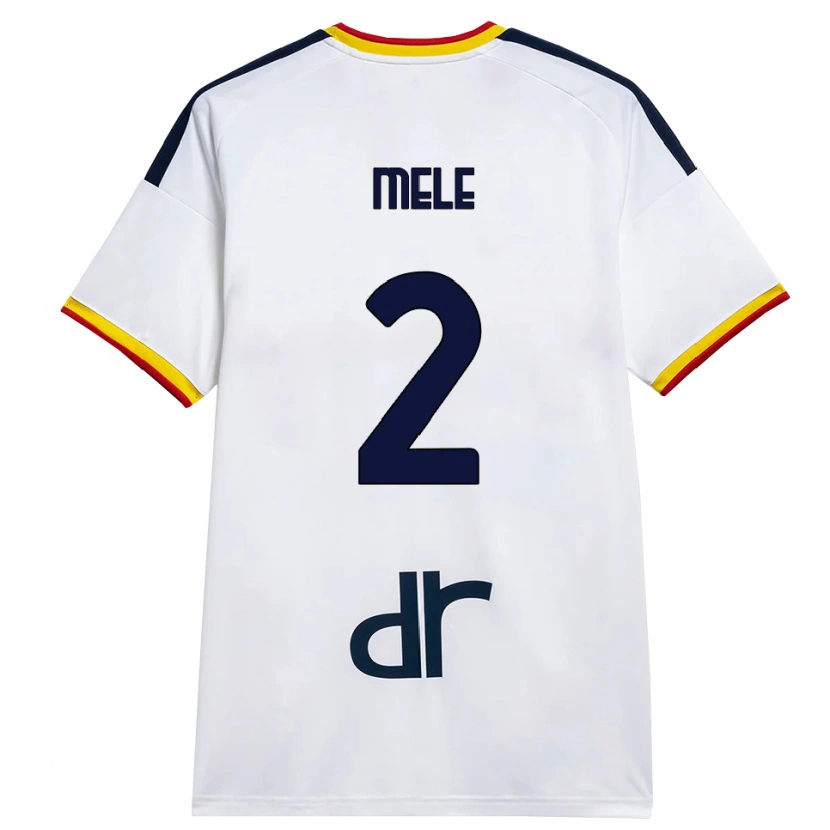 Danxen Donna Maglia Federico Mele #2 Bianco Giallo Rosso Kit Gara Away 2026/27 Maglietta