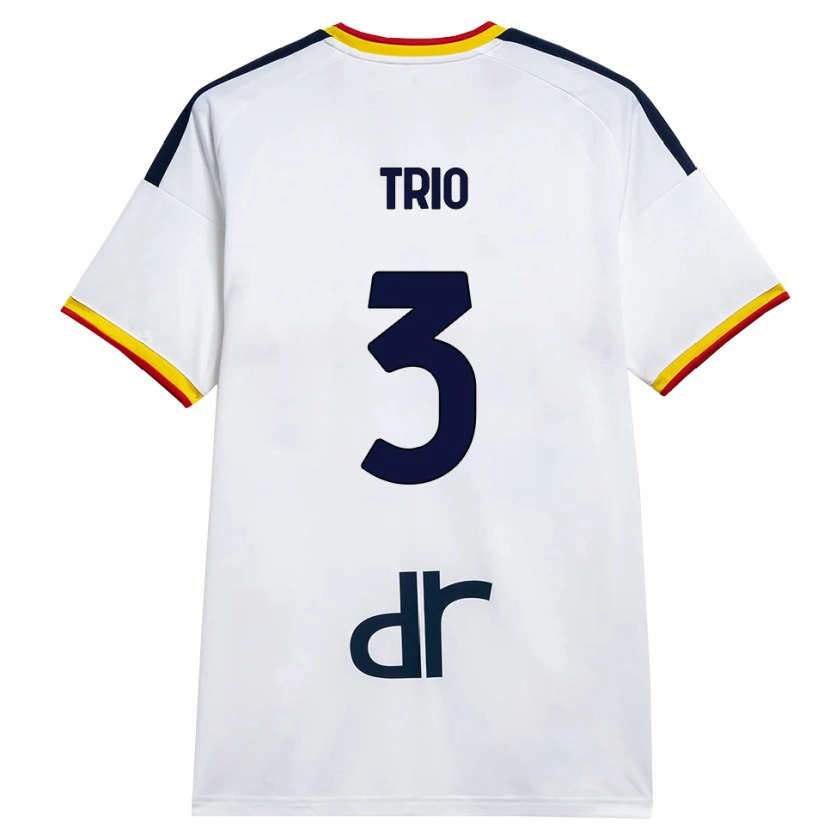 Danxen Donna Maglia Stefano Trio #3 Bianco Giallo Rosso Kit Gara Away 2026/27 Maglietta