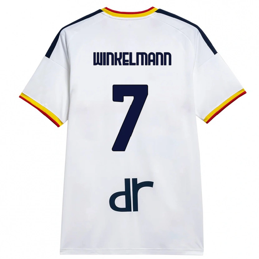 Danxen Donna Maglia Till Winkelmann #7 Bianco Giallo Rosso Kit Gara Away 2026/27 Maglietta
