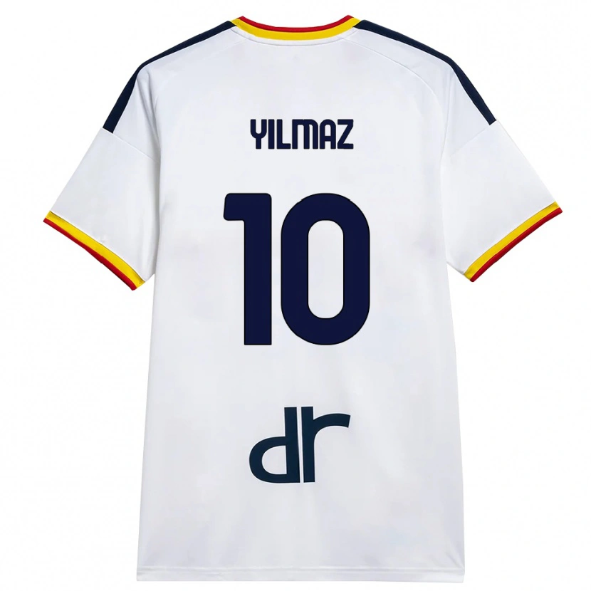 Danxen Donna Maglia Enes Yilmaz #10 Bianco Giallo Rosso Kit Gara Away 2026/27 Maglietta