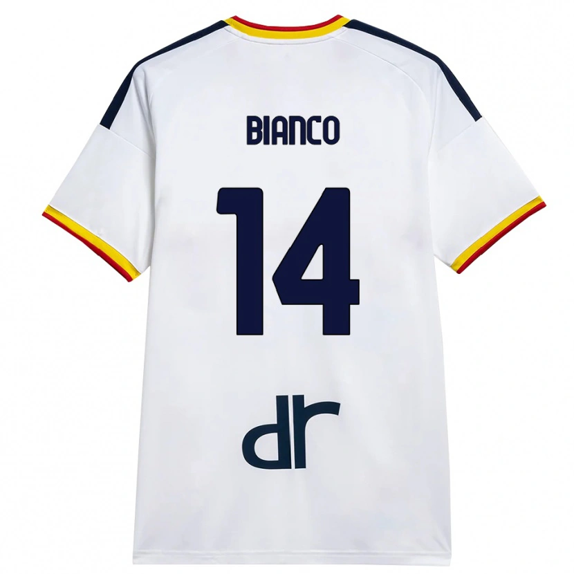Danxen Donna Maglia Gioele Bianco #14 Bianco Giallo Rosso Kit Gara Away 2026/27 Maglietta