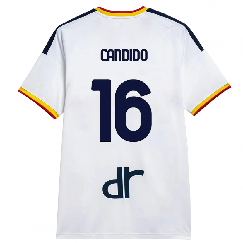 Danxen Donna Maglia Filippo Candido #16 Bianco Giallo Rosso Kit Gara Away 2026/27 Maglietta