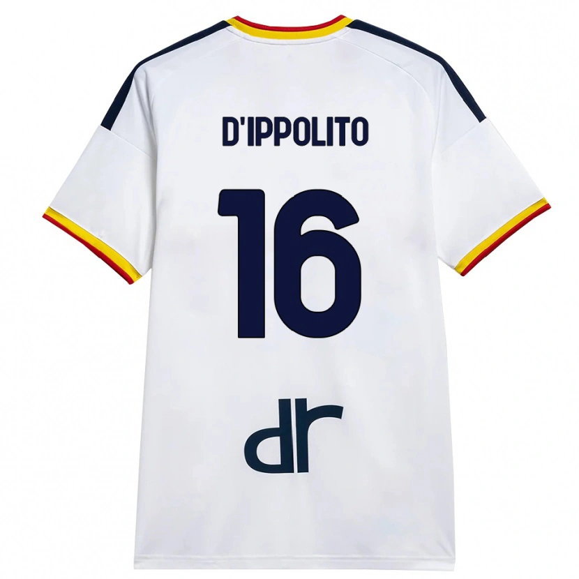 Danxen Donna Maglia Nicola D'ippolito #16 Bianco Giallo Rosso Kit Gara Away 2026/27 Maglietta