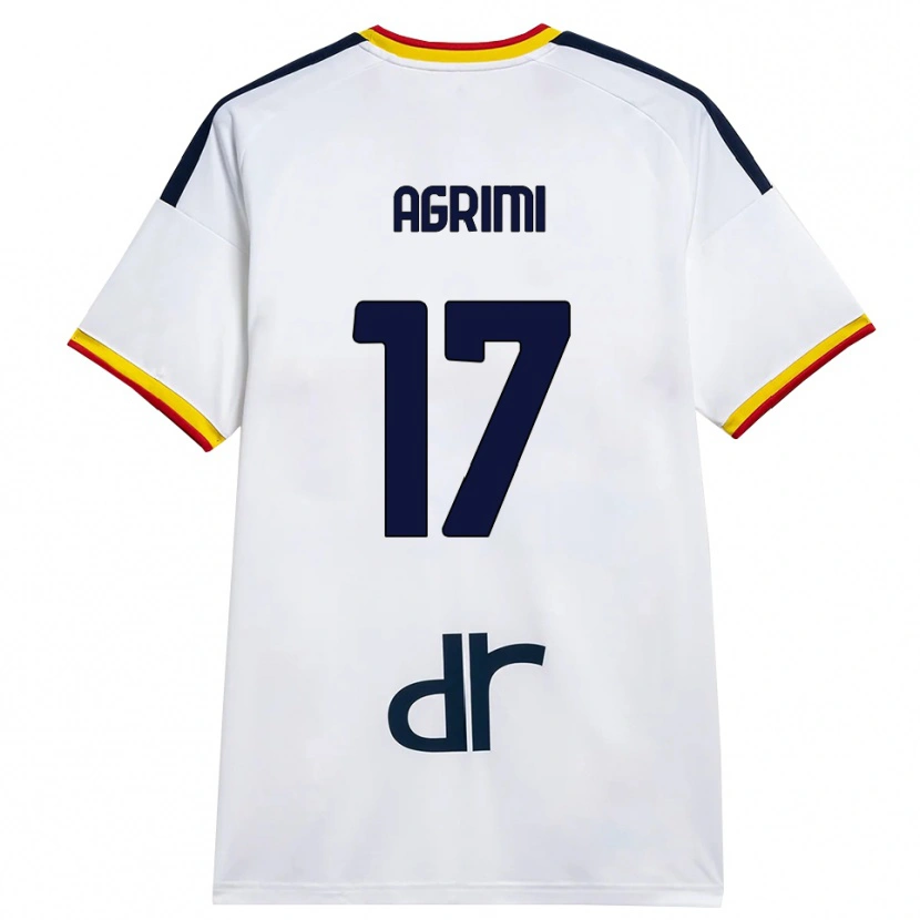 Danxen Donna Maglia Matteo Agrimi #17 Bianco Giallo Rosso Kit Gara Away 2026/27 Maglietta