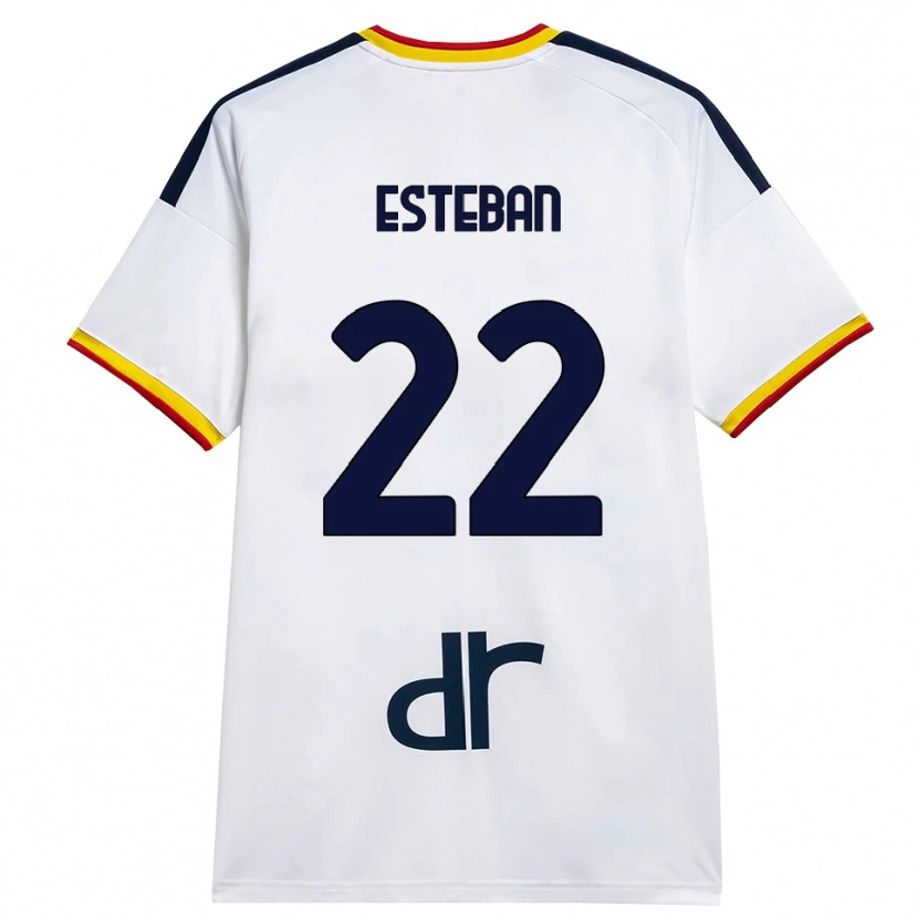 Danxen Donna Maglia Paco Esteban #22 Bianco Giallo Rosso Kit Gara Away 2026/27 Maglietta