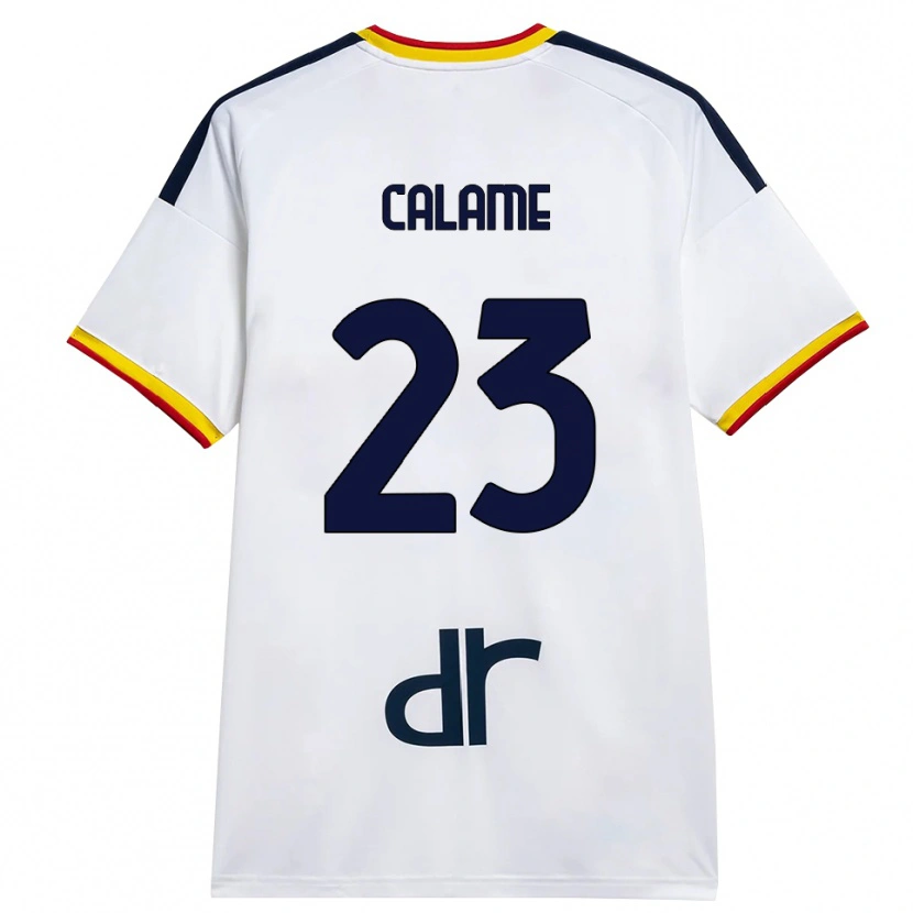 Danxen Donna Maglia Marouane Calame #23 Bianco Giallo Rosso Kit Gara Away 2026/27 Maglietta