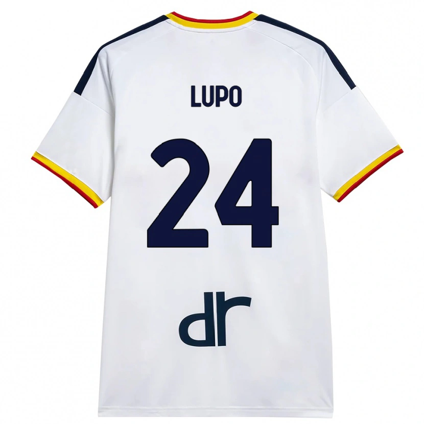 Danxen Donna Maglia Christian Lupo #24 Bianco Giallo Rosso Kit Gara Away 2026/27 Maglietta