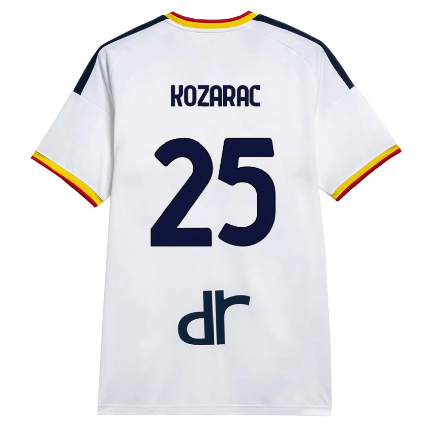Danxen Donna Maglia Haris Kozarac #25 Bianco Giallo Rosso Kit Gara Away 2026/27 Maglietta
