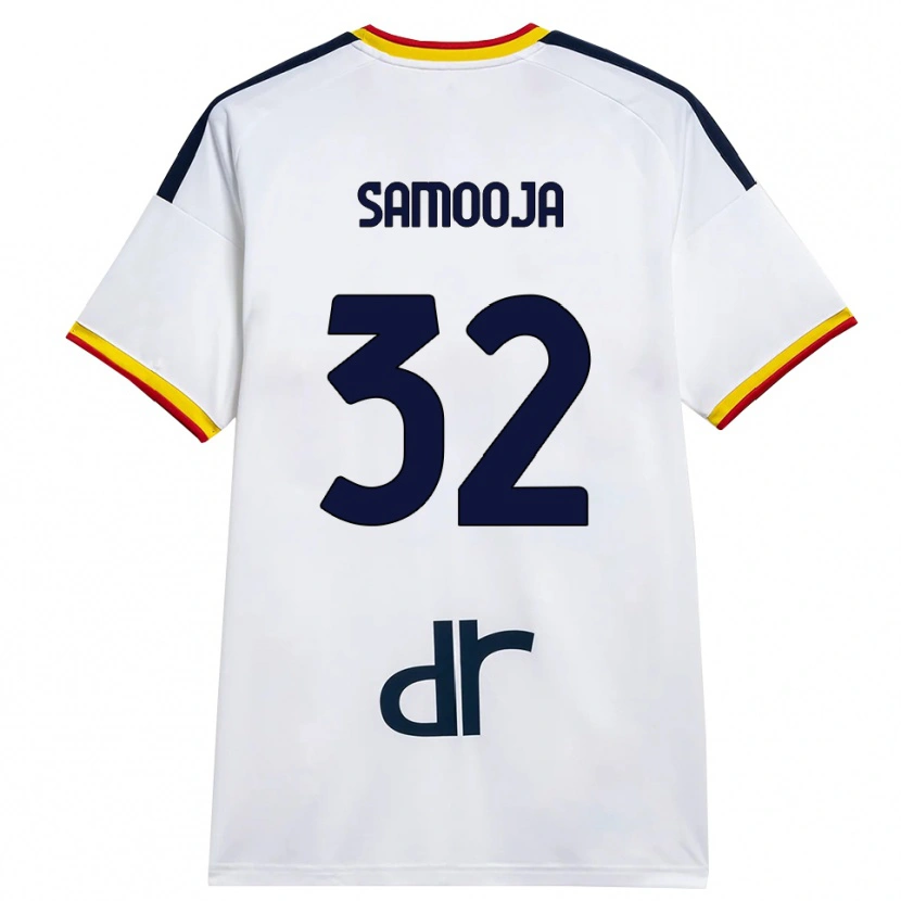 Danxen Donna Maglia Jasper Samooja #32 Bianco Giallo Rosso Kit Gara Away 2026/27 Maglietta
