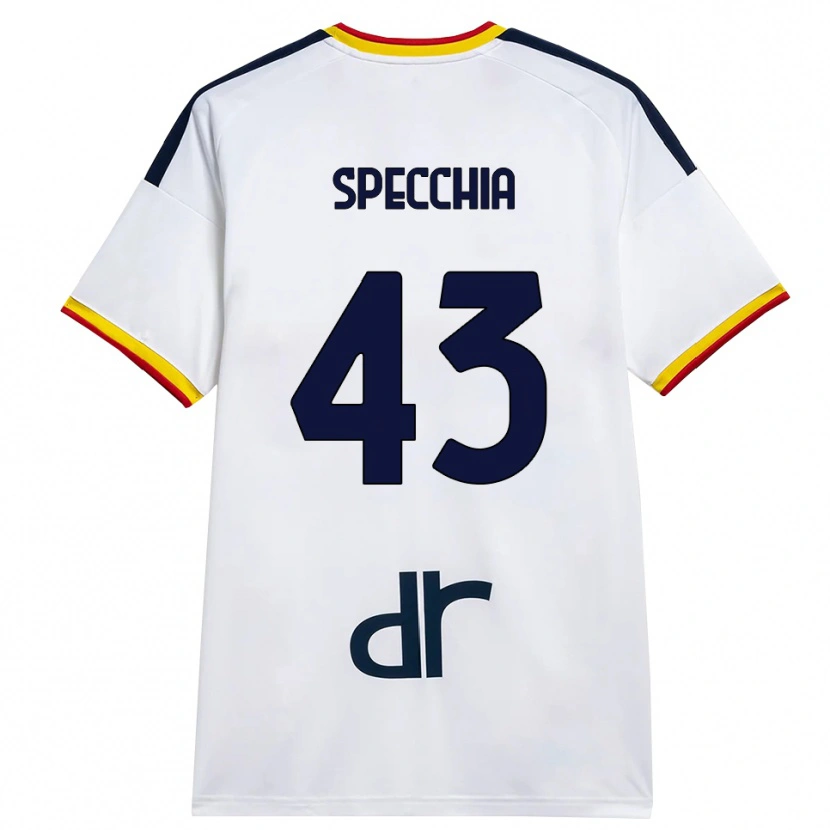Danxen Donna Maglia Marco Specchia #43 Bianco Giallo Rosso Kit Gara Away 2026/27 Maglietta