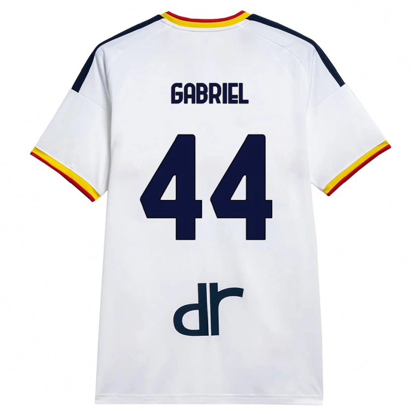 Danxen Donna Maglia Tiago Gabriel #44 Bianco Giallo Rosso Kit Gara Away 2026/27 Maglietta