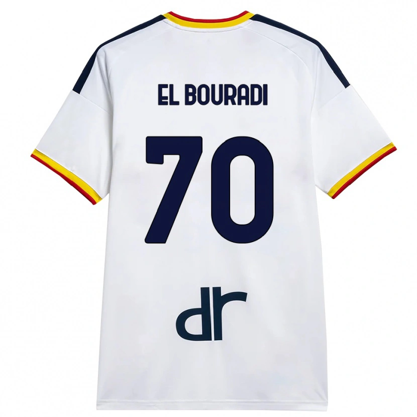 Danxen Donna Maglia Walid El Bouradi #70 Bianco Giallo Rosso Kit Gara Away 2026/27 Maglietta