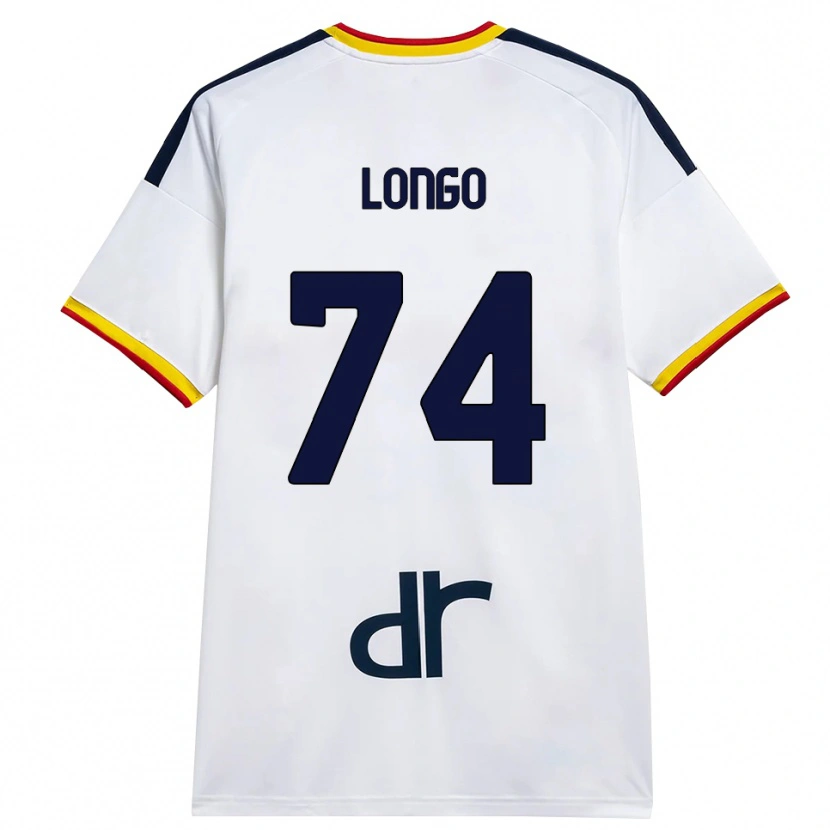 Danxen Donna Maglia Francesco Longo #74 Bianco Giallo Rosso Kit Gara Away 2026/27 Maglietta