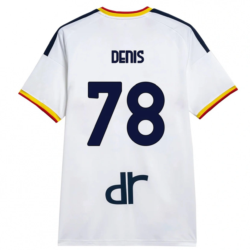 Danxen Donna Maglia Max Denis #78 Bianco Giallo Rosso Kit Gara Away 2026/27 Maglietta