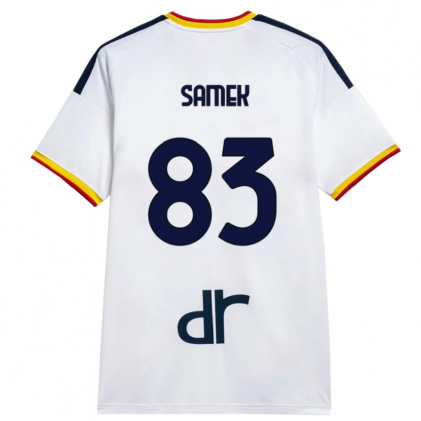 Danxen Donna Maglia Daniel Samek #83 Bianco Giallo Rosso Kit Gara Away 2026/27 Maglietta