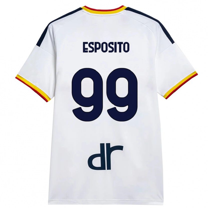 Danxen Donna Maglia Pasquale Esposito #99 Bianco Giallo Rosso Kit Gara Away 2026/27 Maglietta