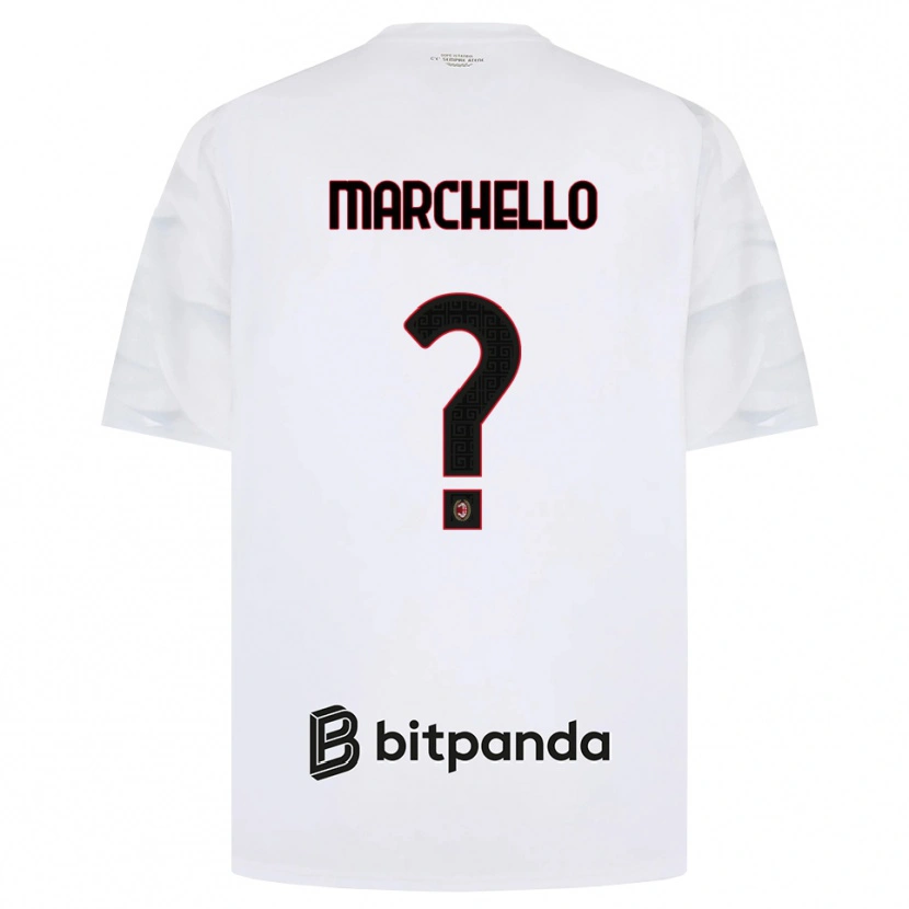 Danxen Donna Maglia Federico Marchello #0 Bianco Rosso Nero Kit Gara Away 2026/27 Maglietta