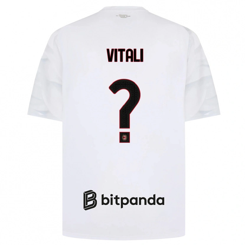 Danxen Donna Maglia Michael Vitali #0 Bianco Rosso Nero Kit Gara Away 2026/27 Maglietta