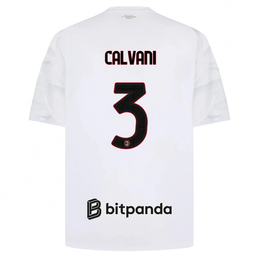 Danxen Donna Maglia Lorenzo Calvani #3 Bianco Rosso Nero Kit Gara Away 2026/27 Maglietta