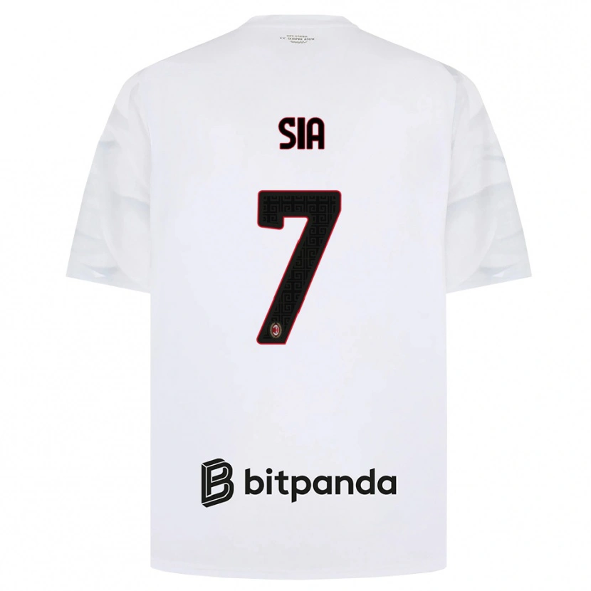 Danxen Donna Maglia Diego Sia #7 Bianco Rosso Nero Kit Gara Away 2026/27 Maglietta