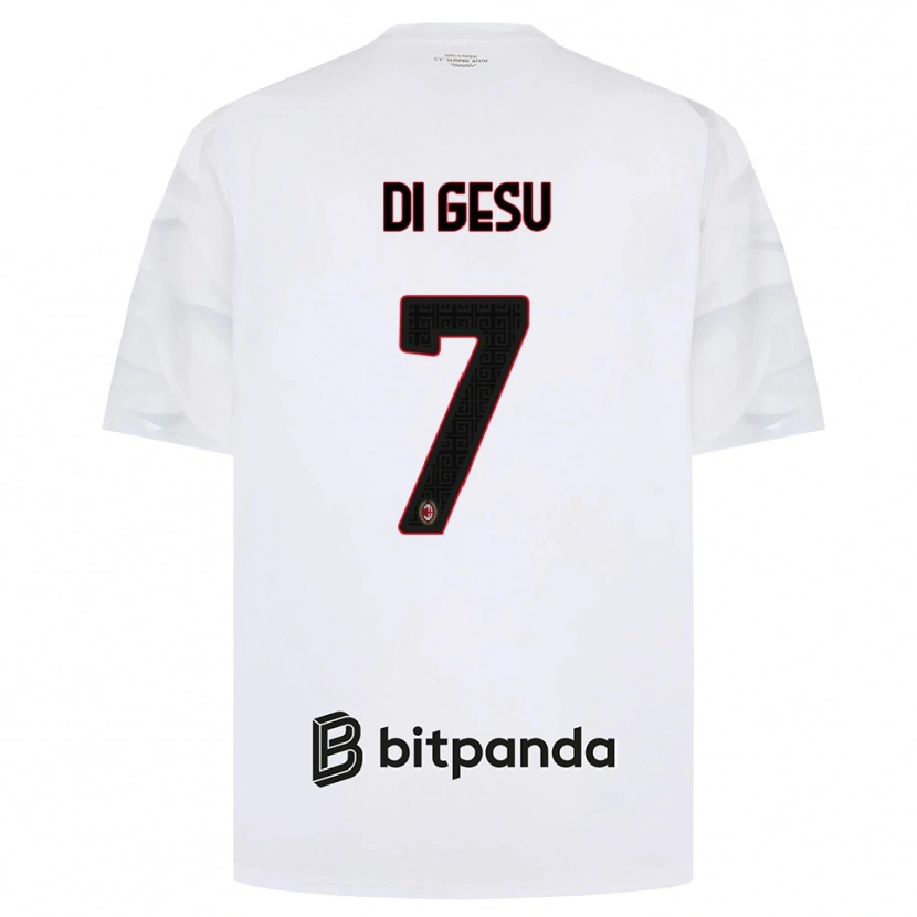 Danxen Donna Maglia Enrico Di Gesu #7 Bianco Rosso Nero Kit Gara Away 2026/27 Maglietta