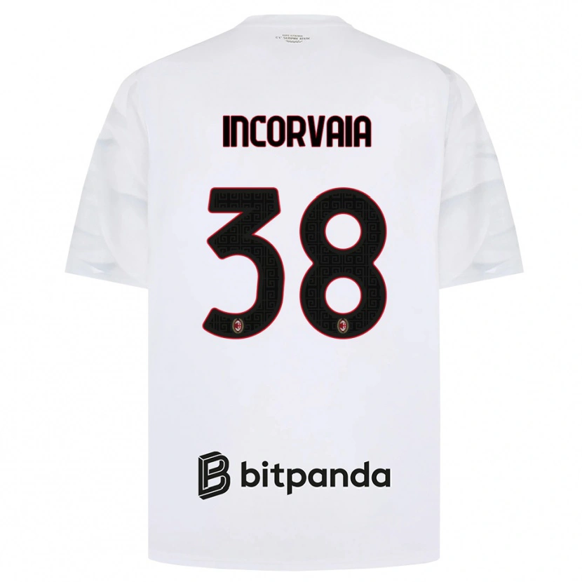 Danxen Donna Maglia Giovanni Incorvaia #38 Bianco Rosso Nero Kit Gara Away 2026/27 Maglietta