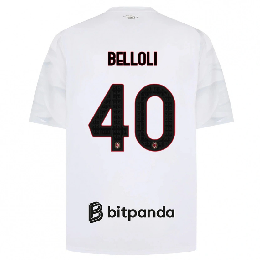 Danxen Donna Maglia Sofia Belloli #40 Bianco Rosso Nero Kit Gara Away 2026/27 Maglietta