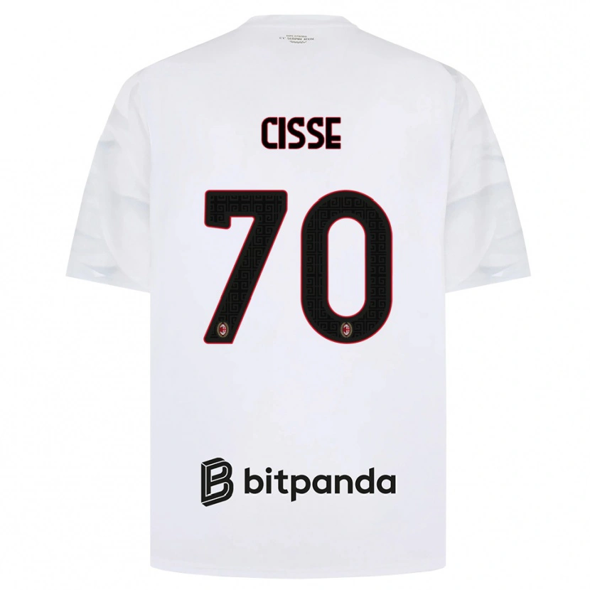 Danxen Donna Maglia Alphadjo Cissè #70 Bianco Rosso Nero Kit Gara Away 2026/27 Maglietta