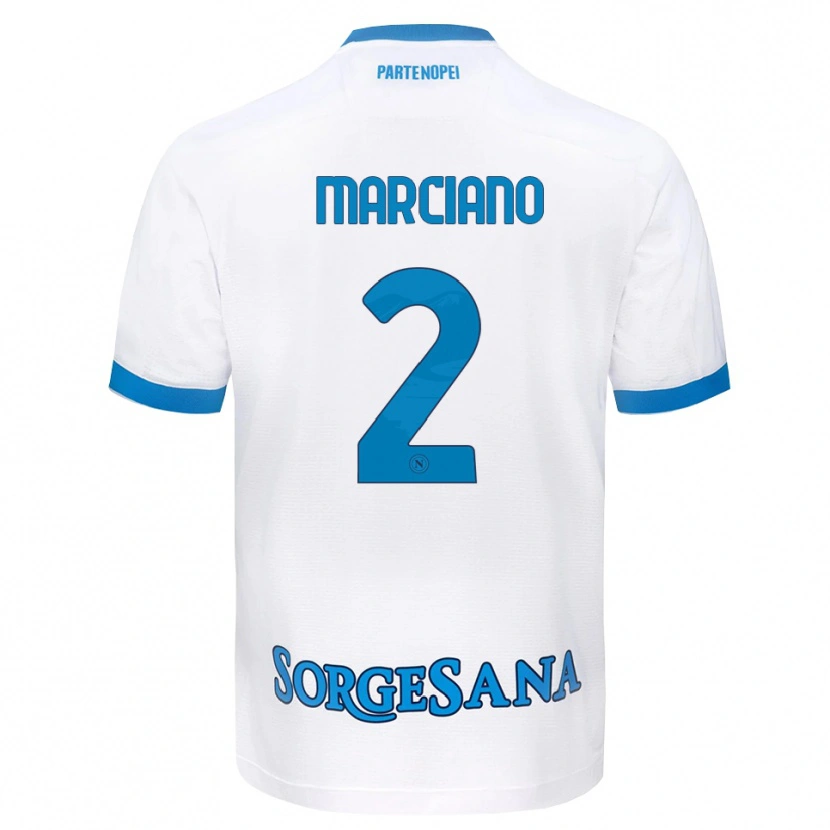 Danxen Donna Maglia Giovanni Marciano #2 Bianco Azzurro Kit Gara Away 2026/27 Maglietta